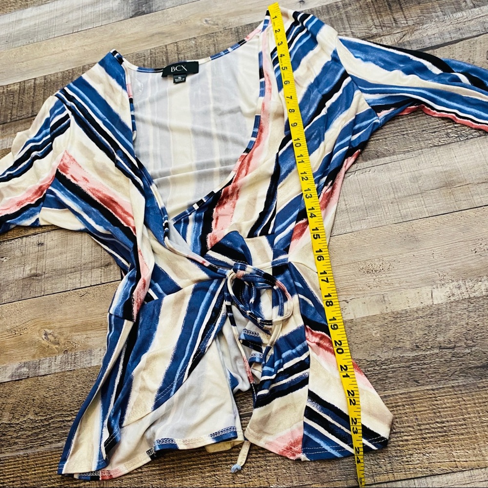 BCX Watercolor Wrap Blouse NWT Size XL - Picture 9 of 9